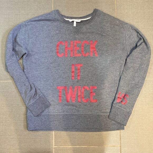 Victoria’s Secret “Check it Twice” Sweatshirt - Size Small - Picture 2 of 8
